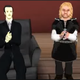 Host (left) George R.R. Martin as Tyrion (right)